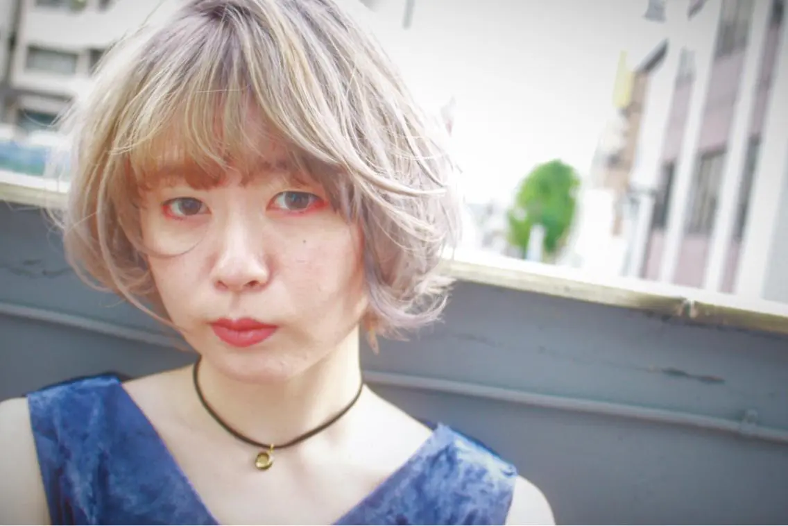 ショート カラー パーマ ハイライト/髪質改善 ans/黒木 和大のヘアスタイル
