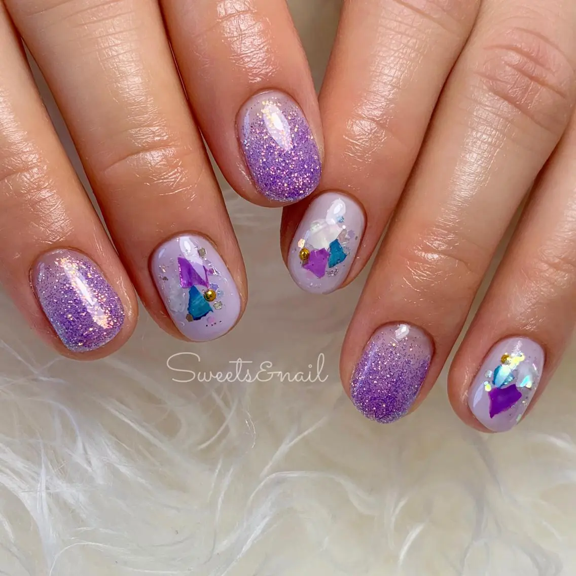 ネイル パープル Sweets& nail みなこのネイルデザイン