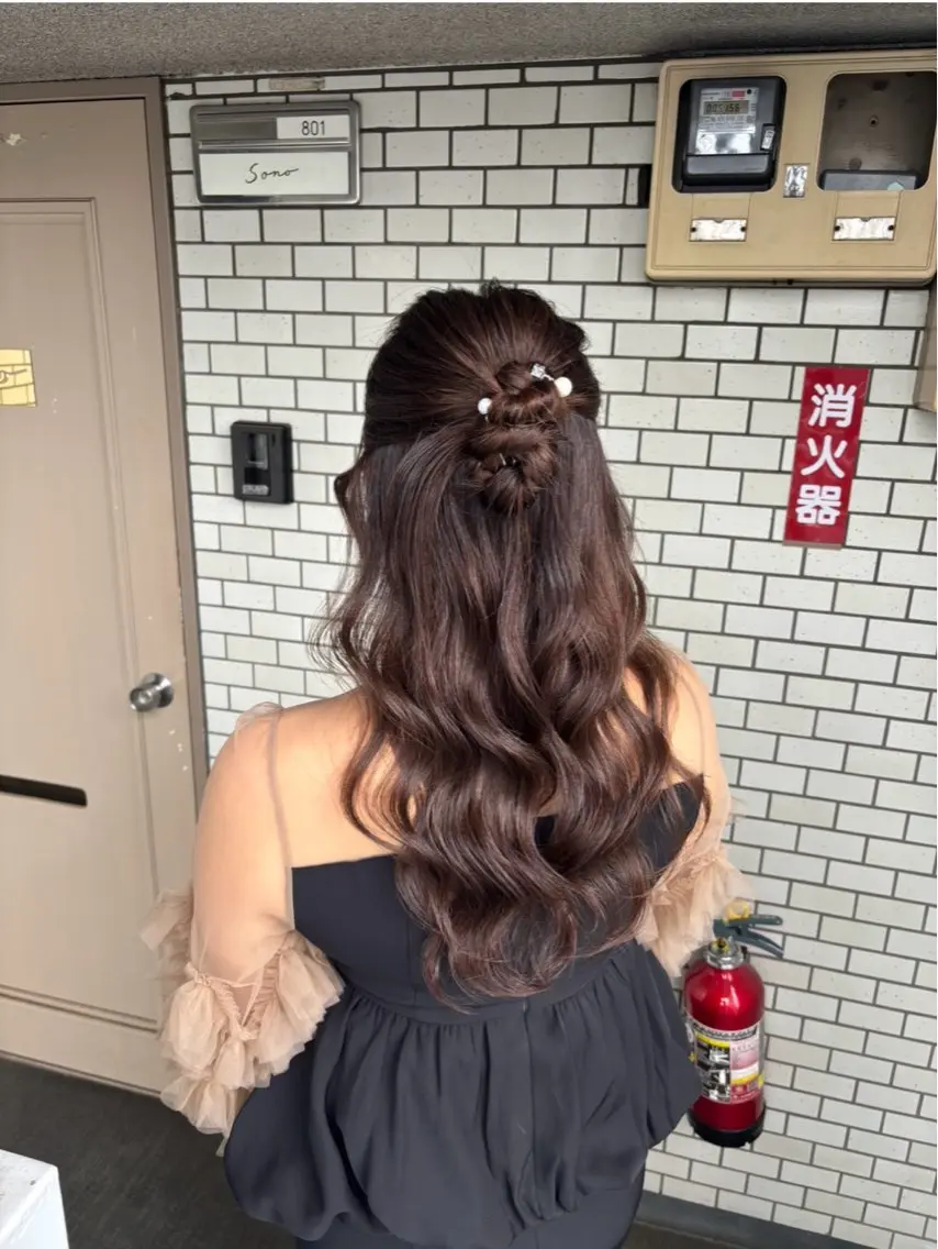 ヘアアレンジ ハーフアップ 🌺ヘアメイク SYOKA🌺のヘアスタイル