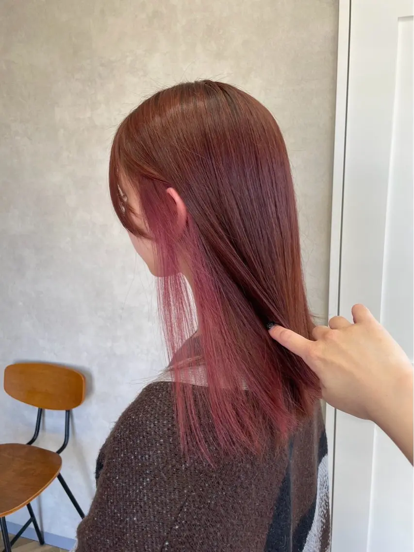 カラー ヘアカラー 平山 理奈のヘアスタイル