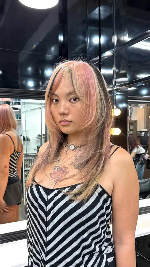 ロング カラー デザインカラー ヘアカラー 透明感カラー/外苑前 /MIRAI🇰🇷のヘアスタイル
