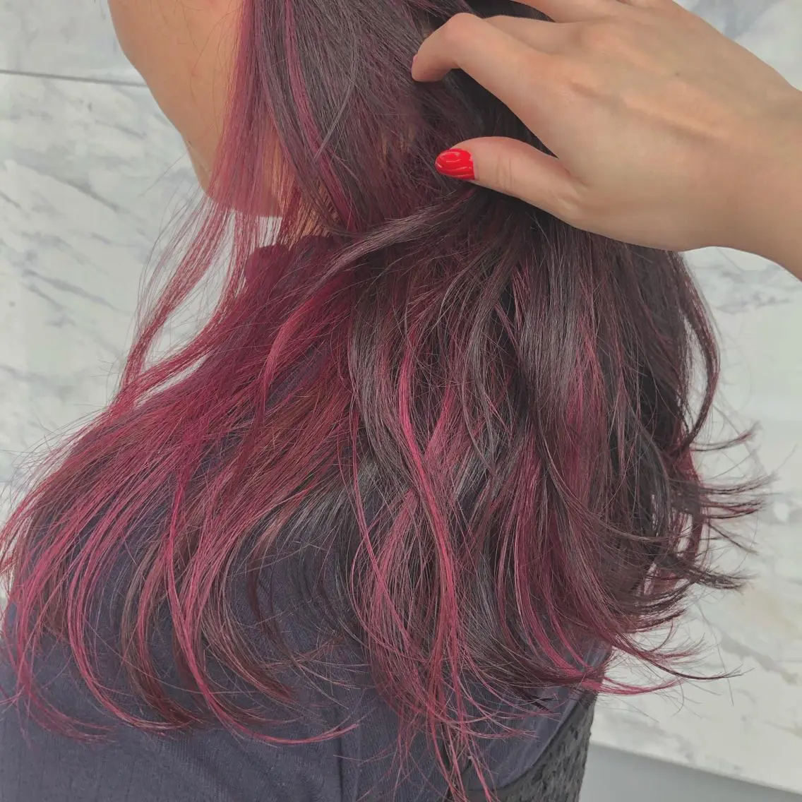 ロング カラー ヘアアレンジ yoshino yukoのマツエク・マツパデザイン