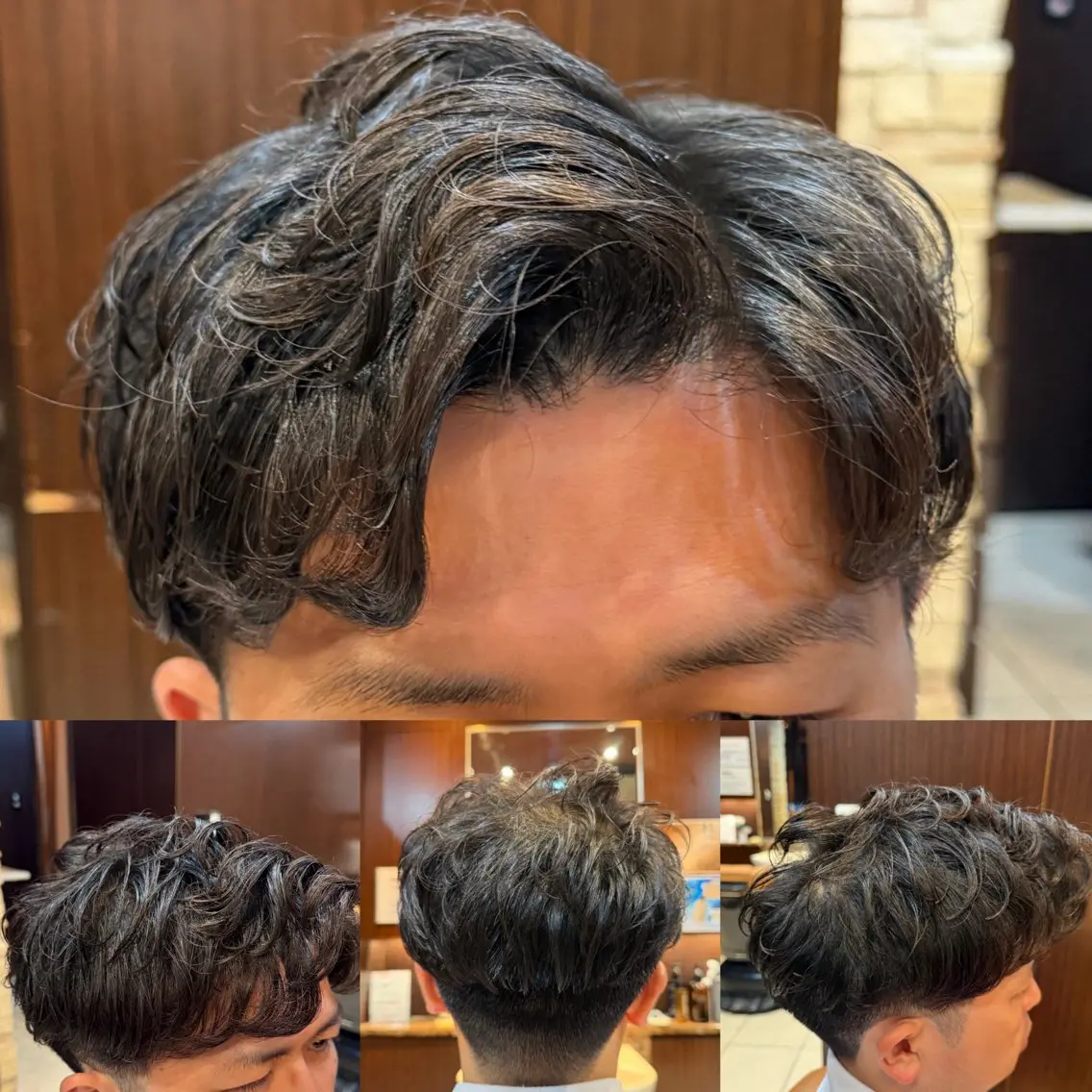 ショート パーマ メンズ カット パーマ 根尾 海咲のヘアスタイル