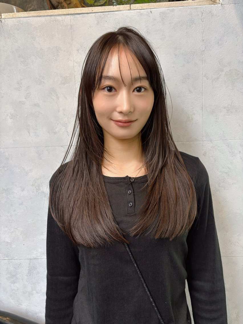 ロング カラー 透明感カラー ロング カット ヘアカラー ボブ×レイヤーカット 透明感カラー/Fuuのヘアスタイル