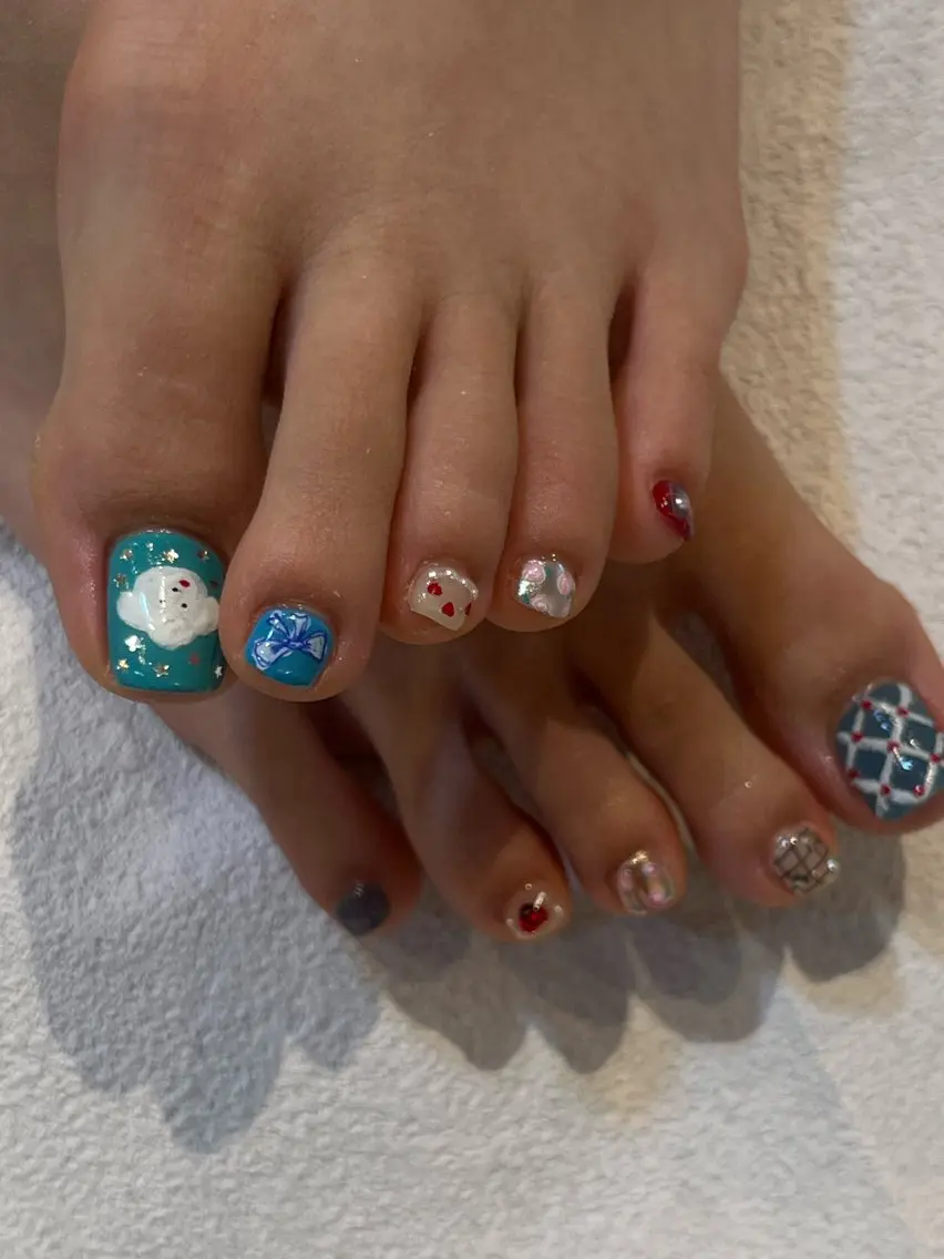 フット🦶🏻デザインやり放題・お持ち込みコース🖤/千種・今池・池下の写真