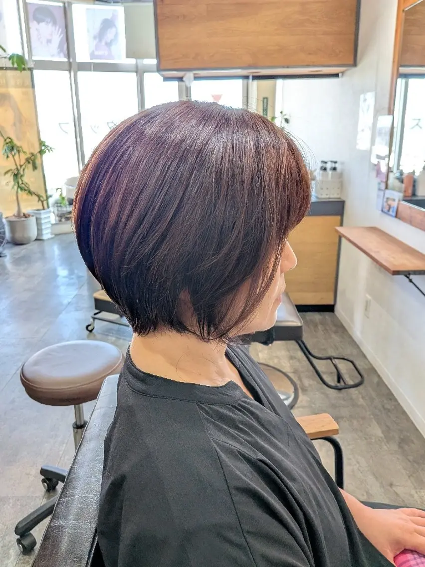 ショート ショートボブ ボブ ショートヘア カット ヘアカラー ママ美容師👶 髪質改善✨️木村倫子のヘアスタイル