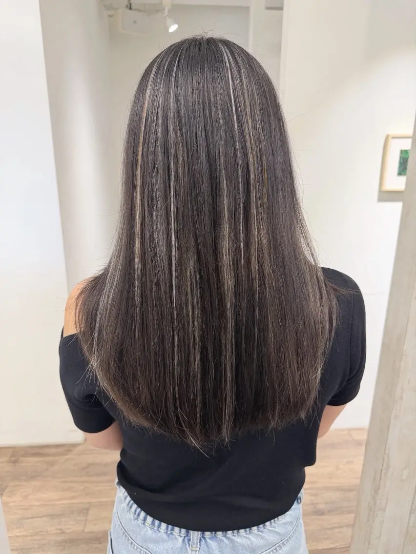 ロング カラー ヘアカラー トリートメント ハイライト⭐️上野 高広のヘアスタイル
