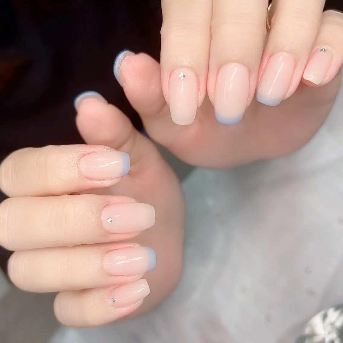 ネイル オーロラネイル ミラーネイル オフィスネイル ワンカラーネイル シンプルネイル ハンドネイル Cute Tips nailのネイルデザイン