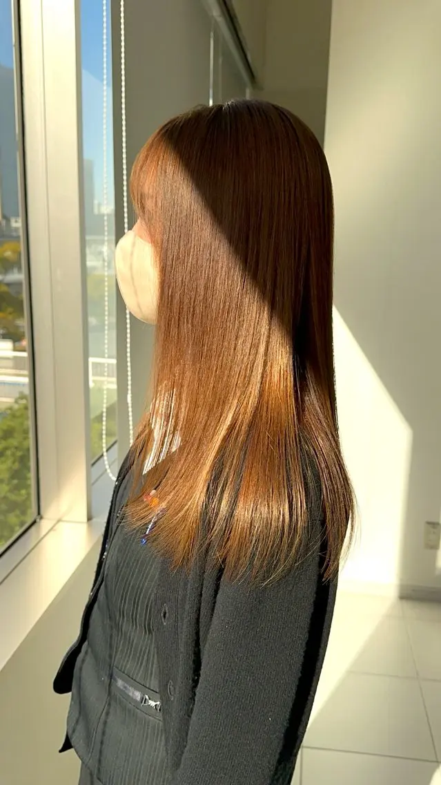 肌馴染みバッチリ‼️🍊アプリコットオレンジカラー&4step超音波トリートメント🦊の写真