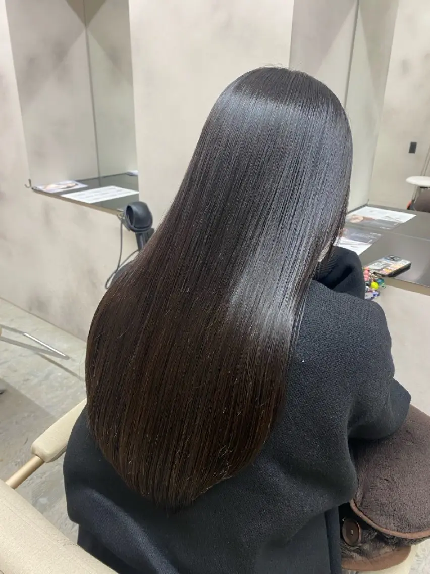 ロング パーマ 髪質改善 縮毛矯正 ストレートパーマ 木村 蓮のヘアスタイル