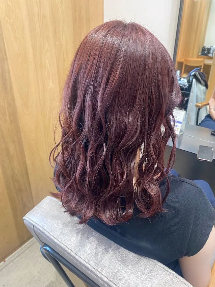 ミディアム カラー ブリーチ ラベンダーカラー ブリーチなしカラー ピンクカラー ピンクラベンダー ヘアカラー トリートメント 🎀透明感ナチュラル ガーリー🎀yuhiのヘアスタイル