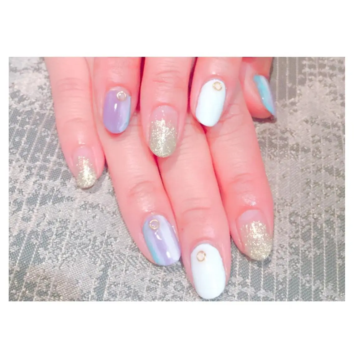 ネイル ニュアンスネイル パステルネイル 透明感♡︎♡︎ 佐々木早苗のヘアスタイル