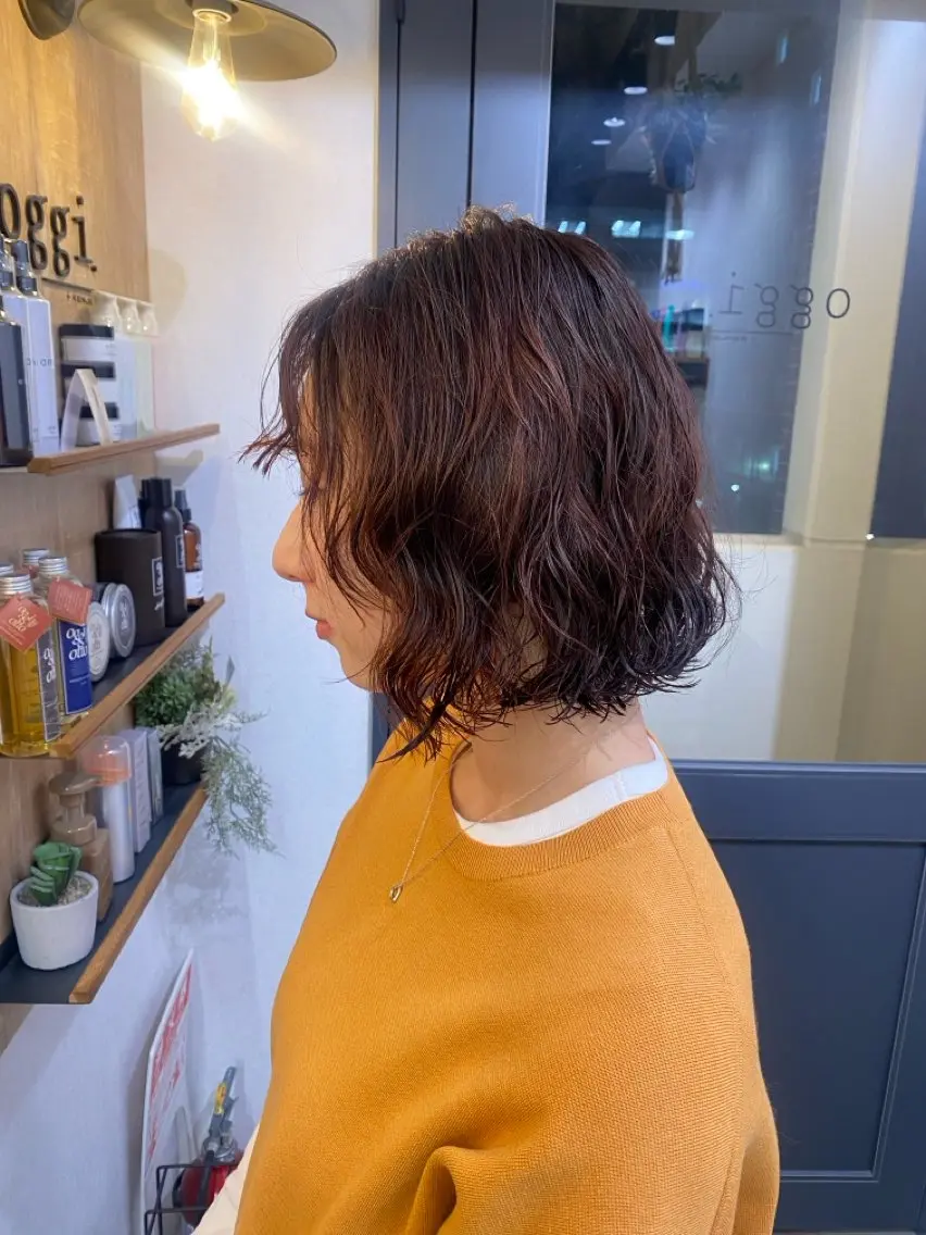 ミディアム カット ヘアカラー パーマ 🌀ボブ/ミディアム /パーマ🌀ayaのヘアスタイル