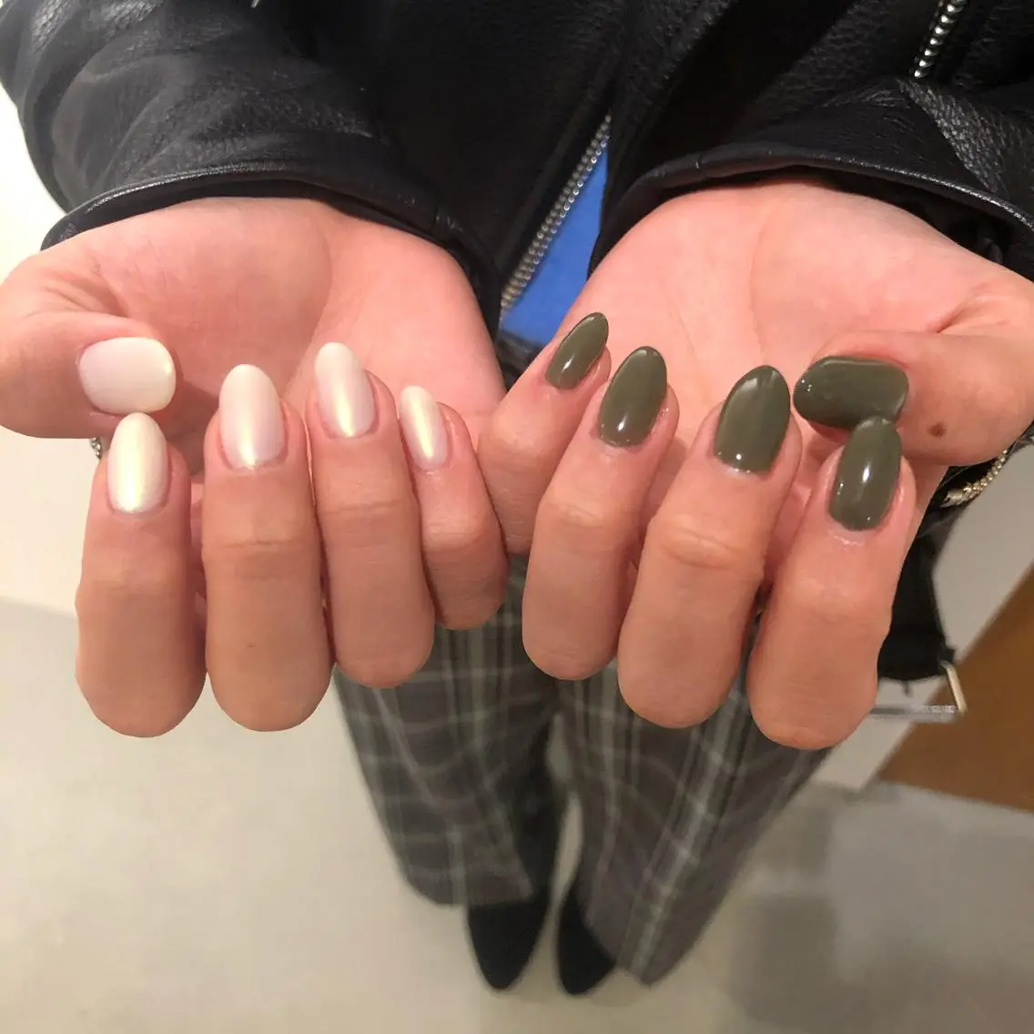 ネイル オーロラネイル 持ち込み ハンドネイル alloy nailのネイルデザイン