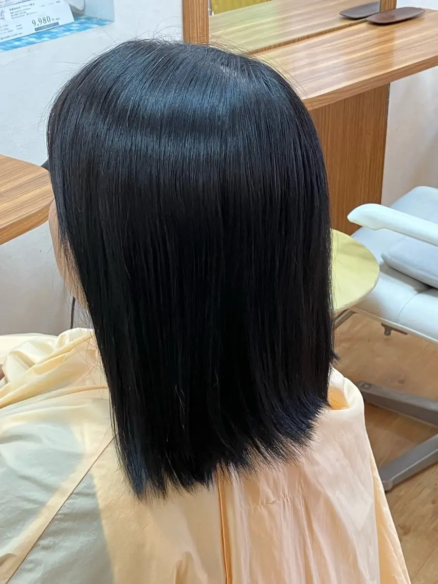 セミロング 高畑駅×縮毛矯正 縮毛矯正×湯浅貴子のヘアスタイル