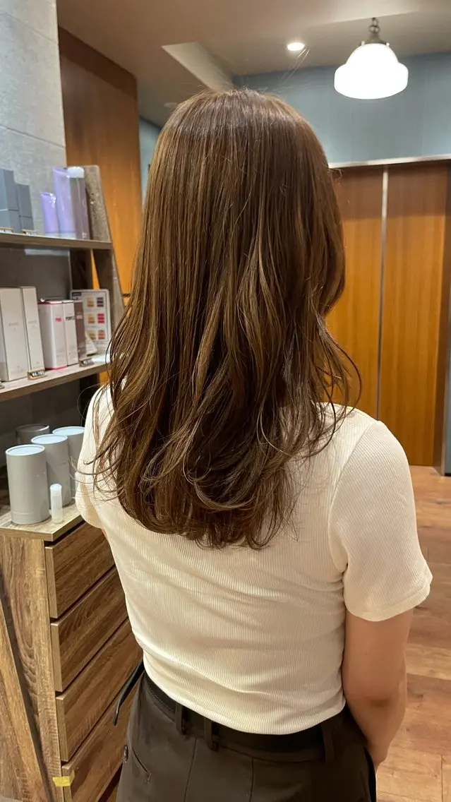 セミロング カット ヘアカラー トリートメント 銀座ボブカラーパーマ misakiのヘアスタイル