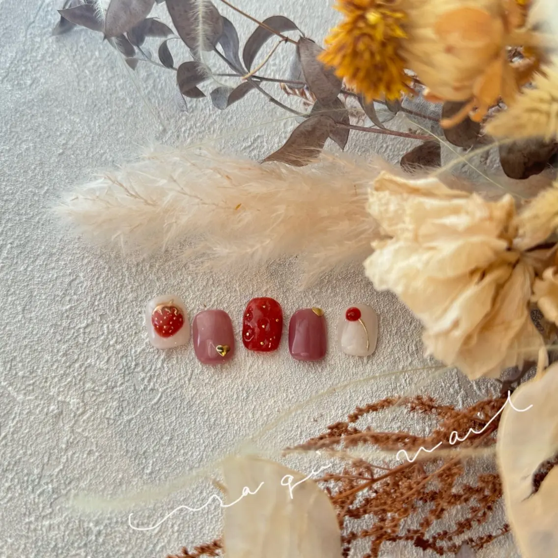 ネイル バレンタイン ハンドネイル usagi nailのネイルデザイン