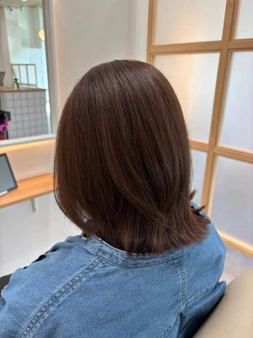ミディアム カット ヘアカラー Diaあすみが丘 佐野のヘアスタイル