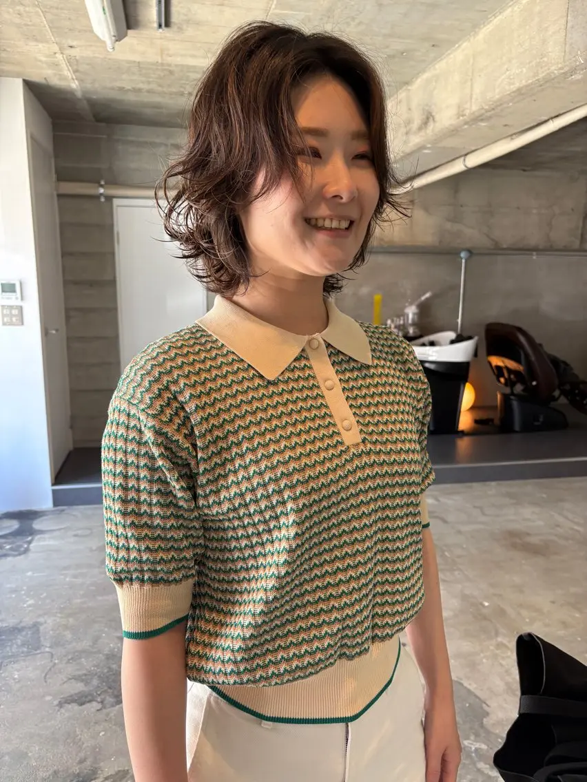 ミディアム カット Tuco 佐良のヘアスタイル