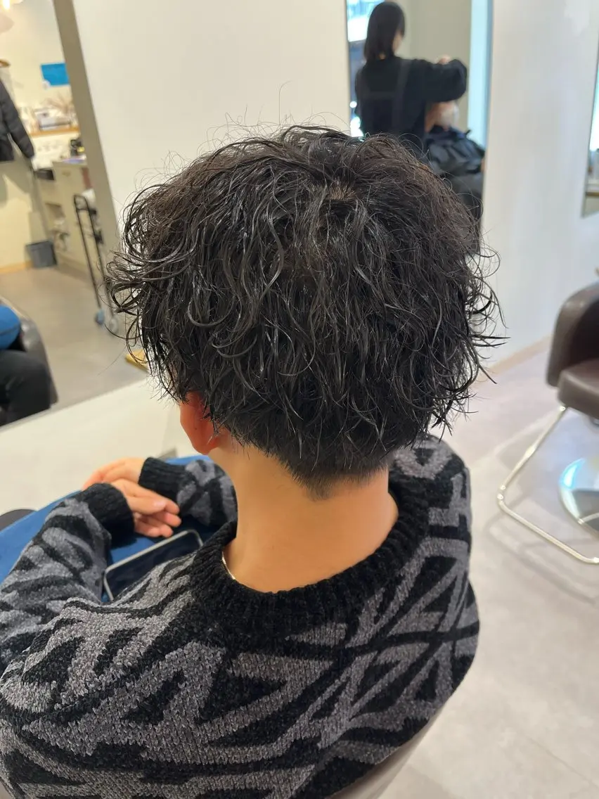 ショート パーマ カット パーマ 古谷 雄汰808naluのヘアスタイル