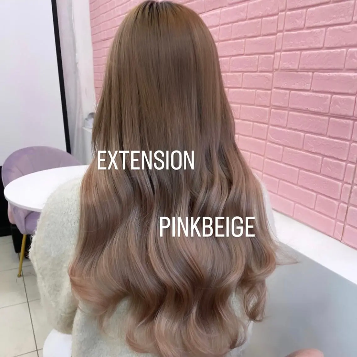 ロング エクステ エクステ🩵ブリーチ 韓国ヘア🩵KAEのヘアスタイル