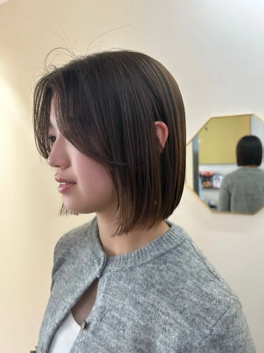 ショート ボブ カット トリートメント hubhair レイヤー/透明感のヘアスタイル