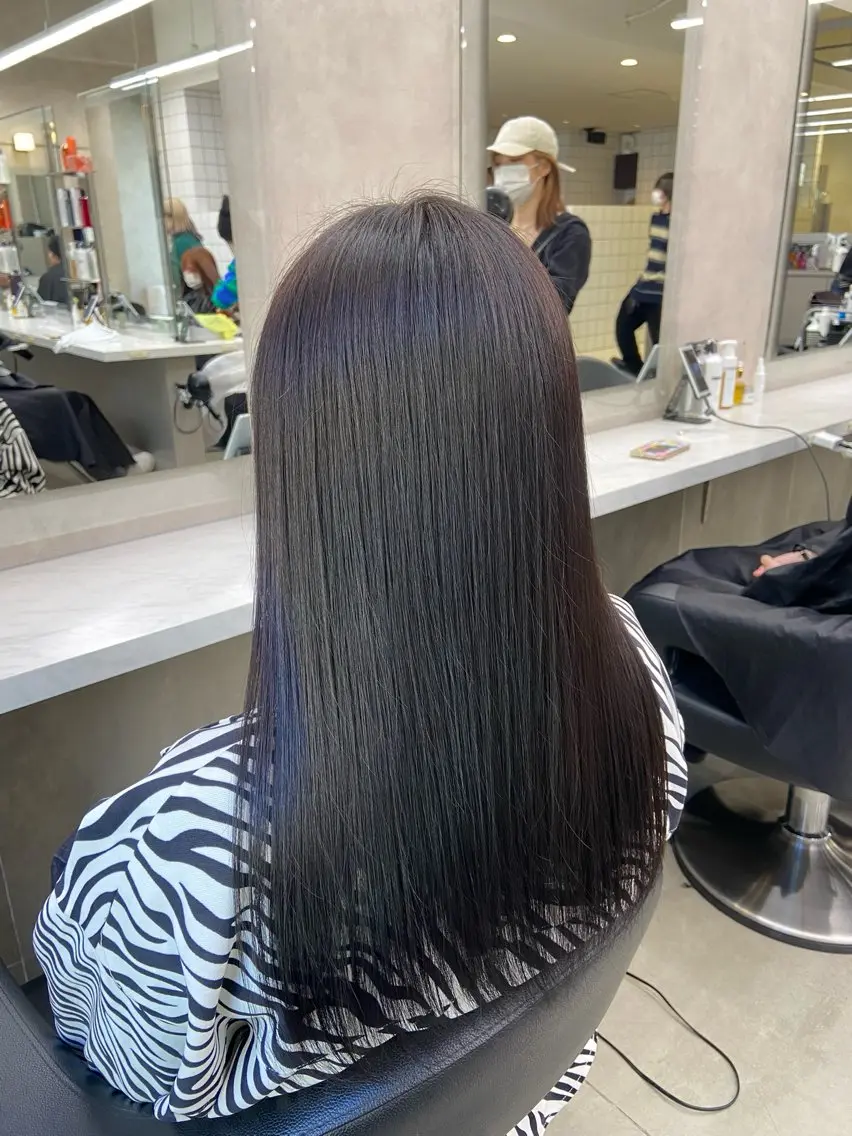 セミロング カラー ヘアアレンジ Over hair_ misakiのヘアスタイル