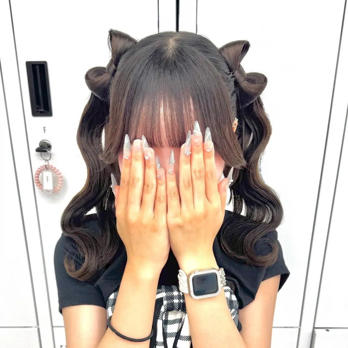 ロング ヘアアレンジ ツインテール ヘアセット ヘアメ🎀ハイトーン 🩵エクステ🪄しほのヘアスタイル