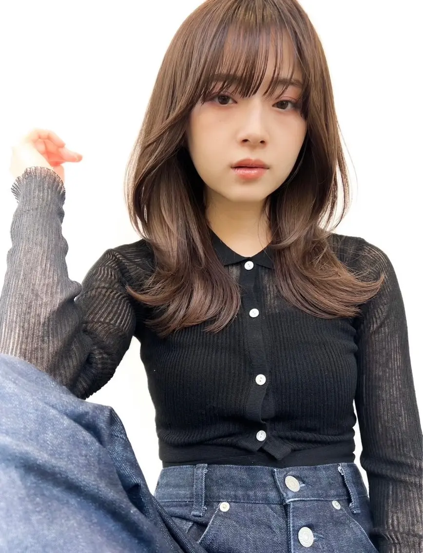 セミロング カラー ヘアカラー 艶髪透明感カラー / まあやのヘアスタイル