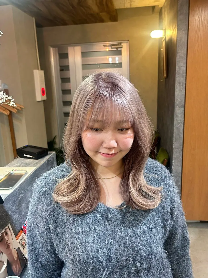 ミディアム カラー ヘアカラー ruup Aru ユウキのヘアスタイル