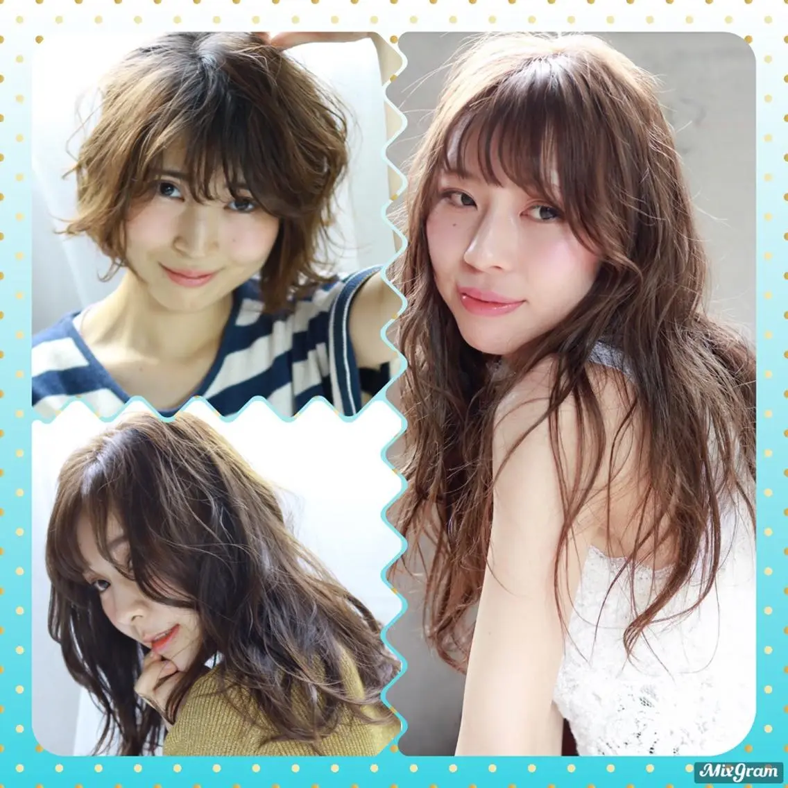 セミロング カット パーマ 西内 亮太のヘアスタイル