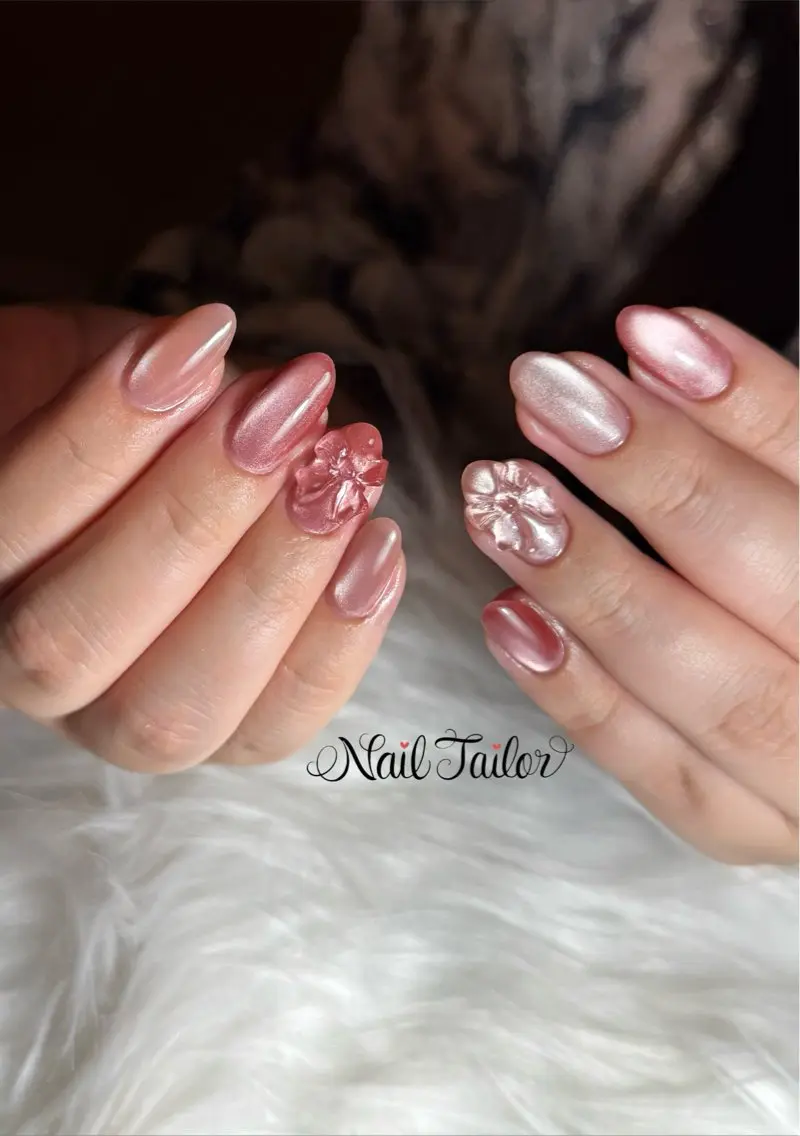 ネイル クリアネイル キラキラネイル マグネットネイル ニュアンスネイル オフィスネイル ハンドネイル NailTailor ネイルテイラーのネイルデザイン