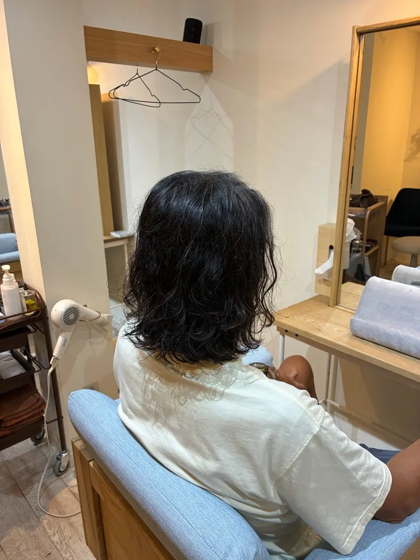 パーマ メンズ メンズパーマ カット 席数2席プライベート /マンツーマンサロンのヘアスタイル