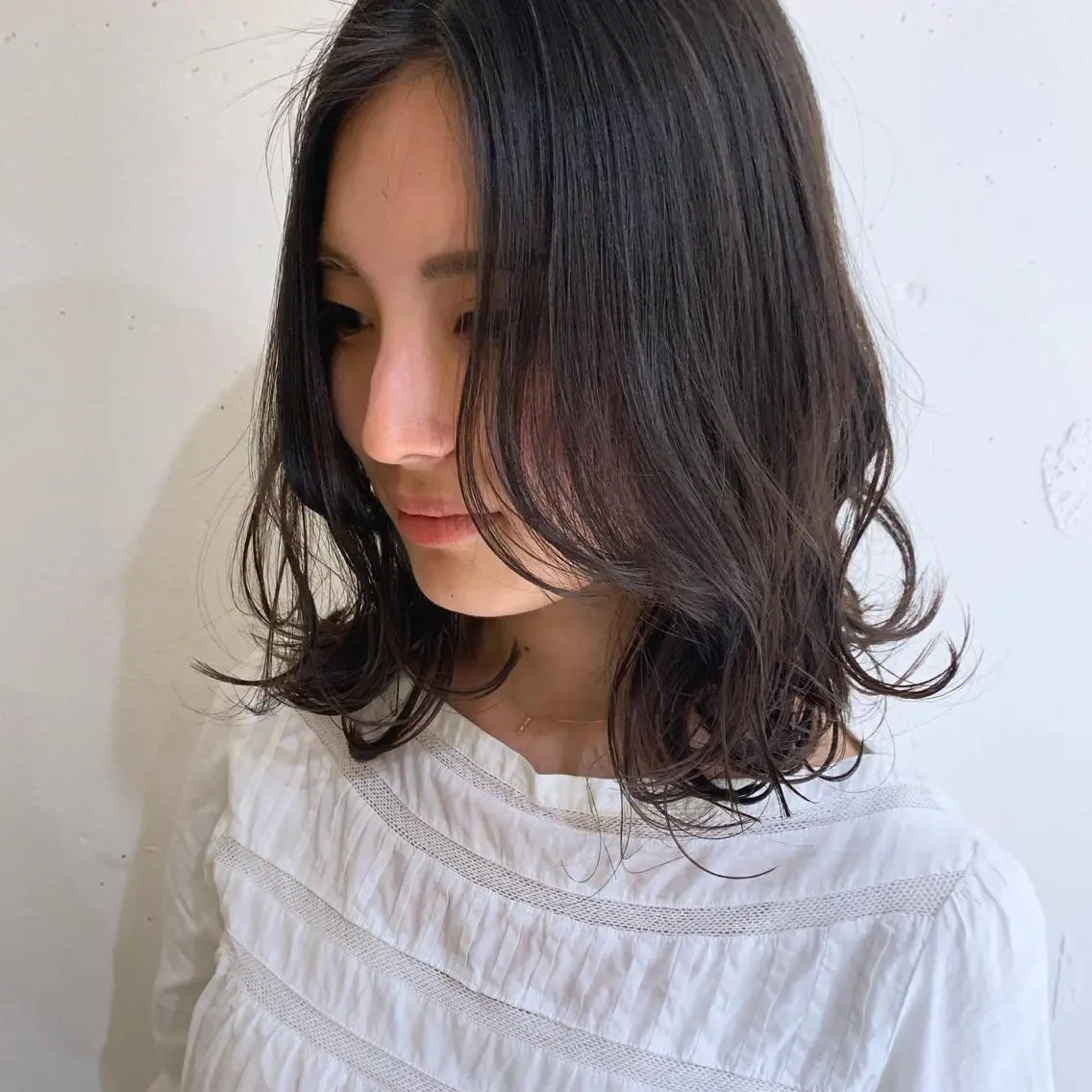 ミディアム レイヤーカット カット newi 京橋 【yuuki】のヘアスタイル