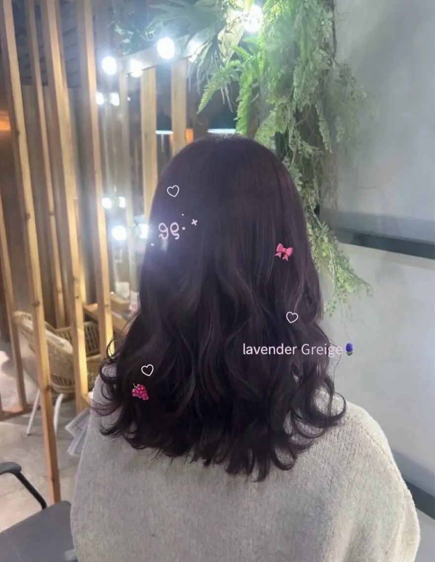 カラー ラベンダーカラー ヘアカラー Ran ☆彡のマツエク・マツパデザイン