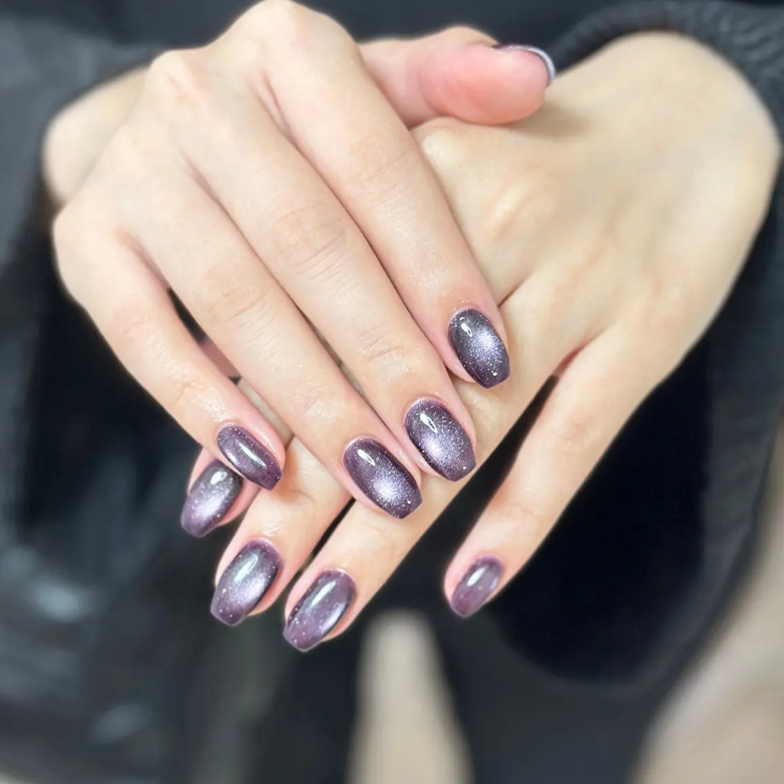 ネイル アートネイル オーロラネイル チークネイル フレンチネイル ガラスフレンチ ハンドネイル 🎀YooLi Nail salonのネイルデザイン