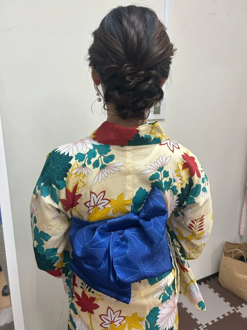 セミロング 浴衣 着付け Delight ヘアメイク着付けのヘアスタイル