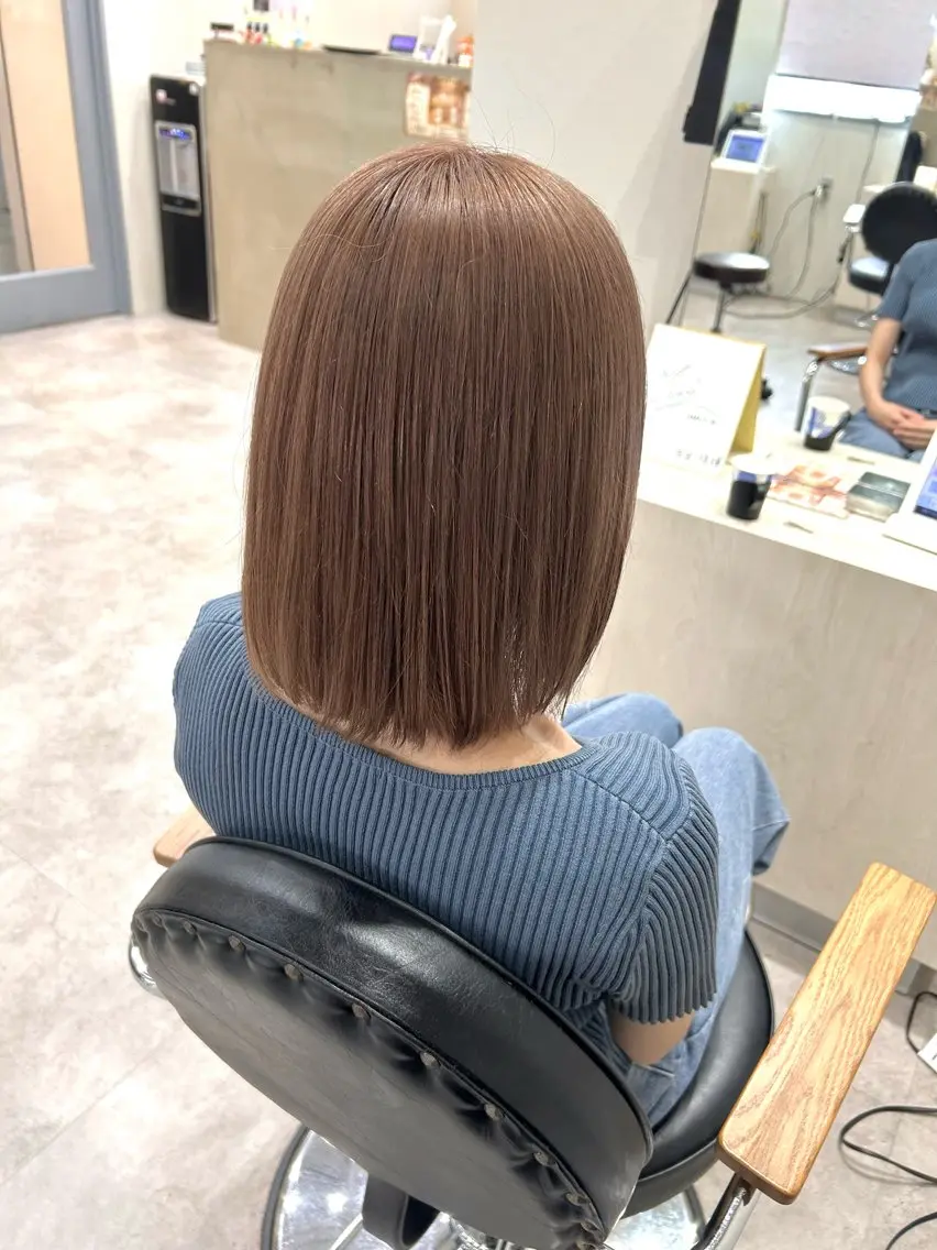 ミディアム カラー ヘアアレンジ カット ヘアカラー ボブ /ニュアンス/ satomi🧸💖のヘアスタイル