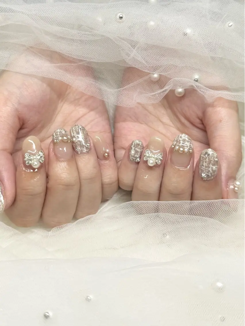 ネイル ガーリー ハンドネイル LUCAS 千葉 AOI💅🏾💕のネイルデザイン
