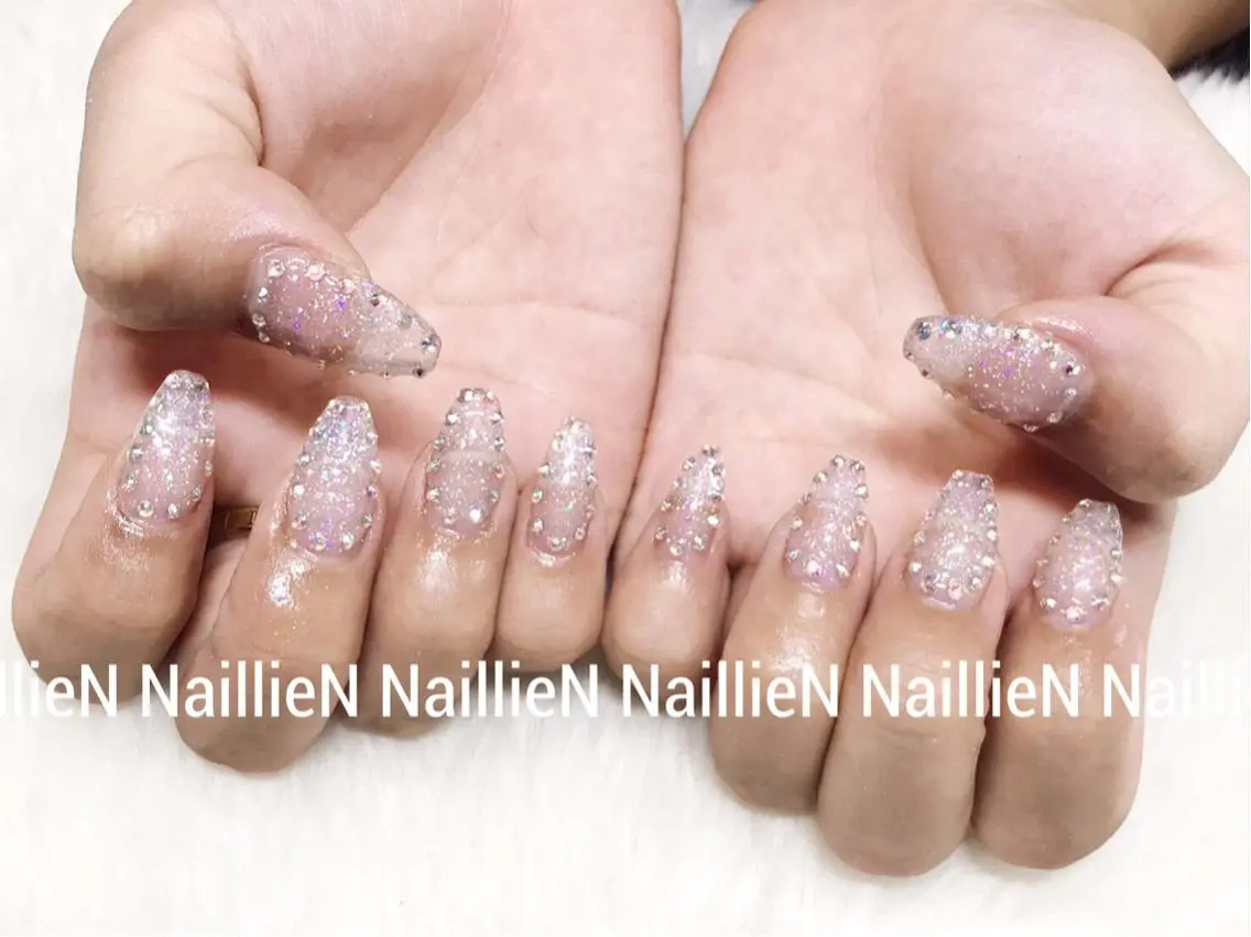 ネイル クリアネイル ラメ(グリッター) ハンドネイル Nail lieNのネイルデザイン