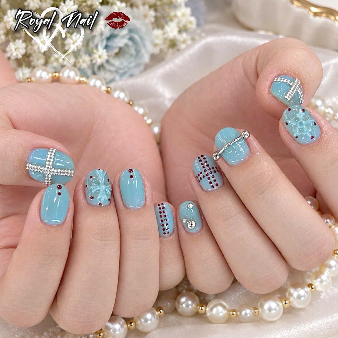 ネイル 韓国ネイル マグネットネイル 持ち込み ハンドネイル Royal Nail_RINAのネイルデザイン