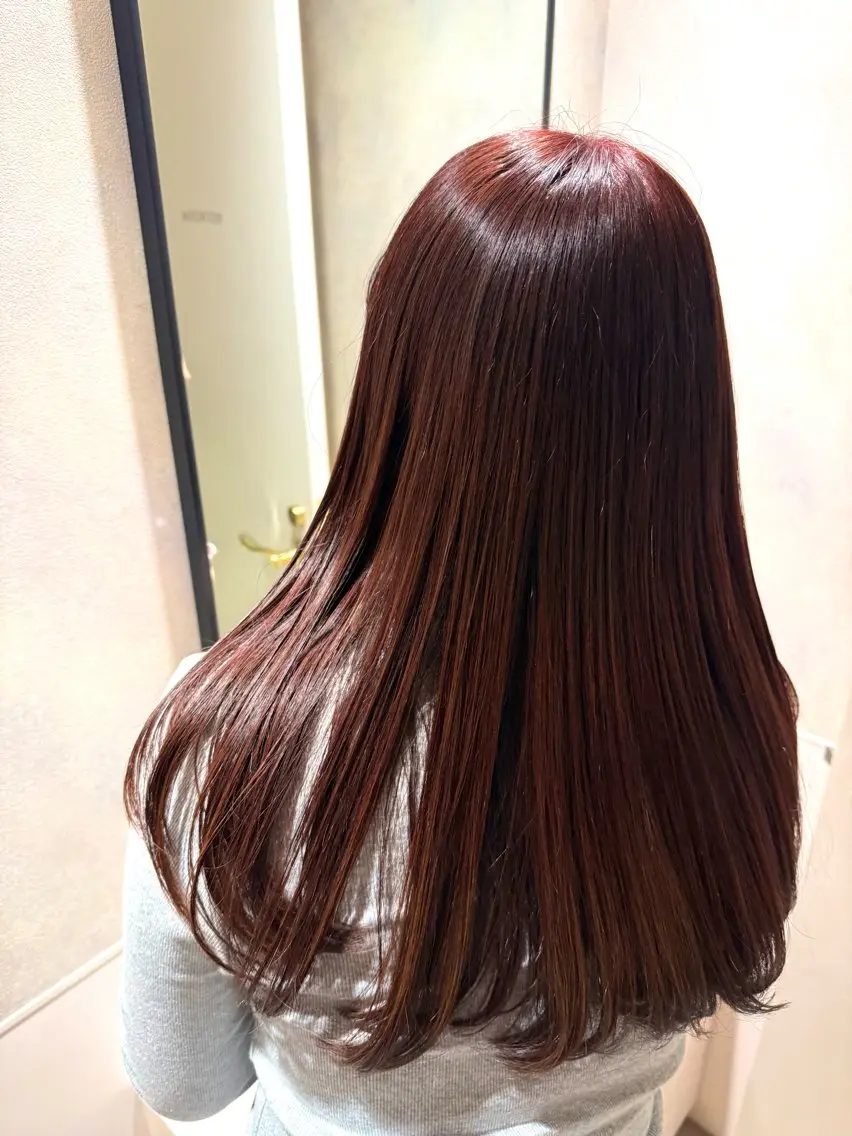 ミディアム カラー ブリーチ ダブルカラー ブリーチなしカラー ヘアカラー 韓国レイヤー 🎀ダブルカラーのヘアスタイル