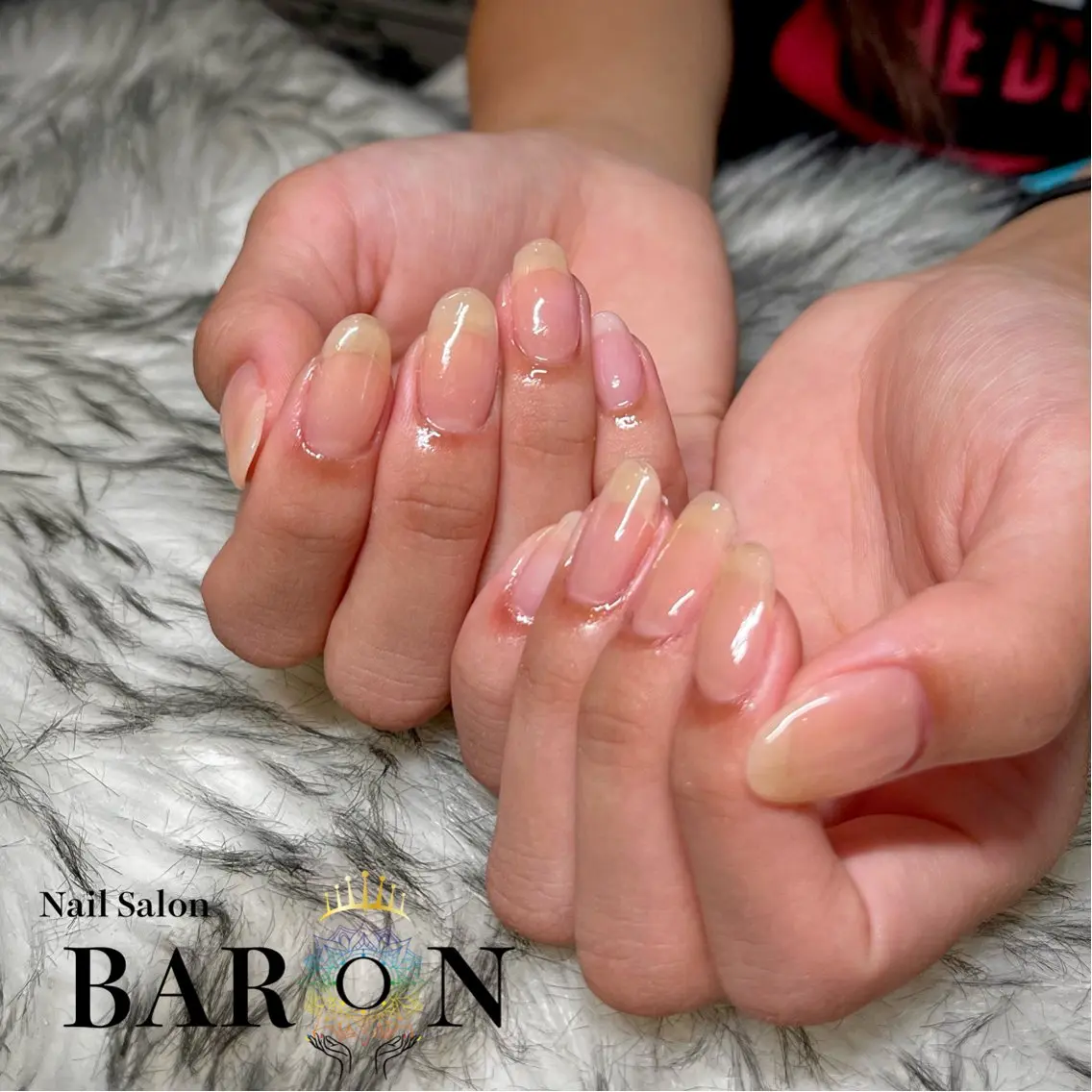 ネイル ピンク ピンクベージュ ハンドネイル ☆SAKI☆ BARON 店長のネイルデザイン