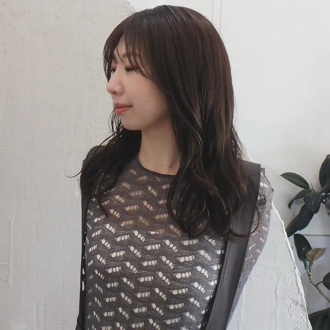 セミロング カラー カット ヘアカラー トリートメント 金沢市/美容師/ 岡島由希美のマツエク・マツパデザイン