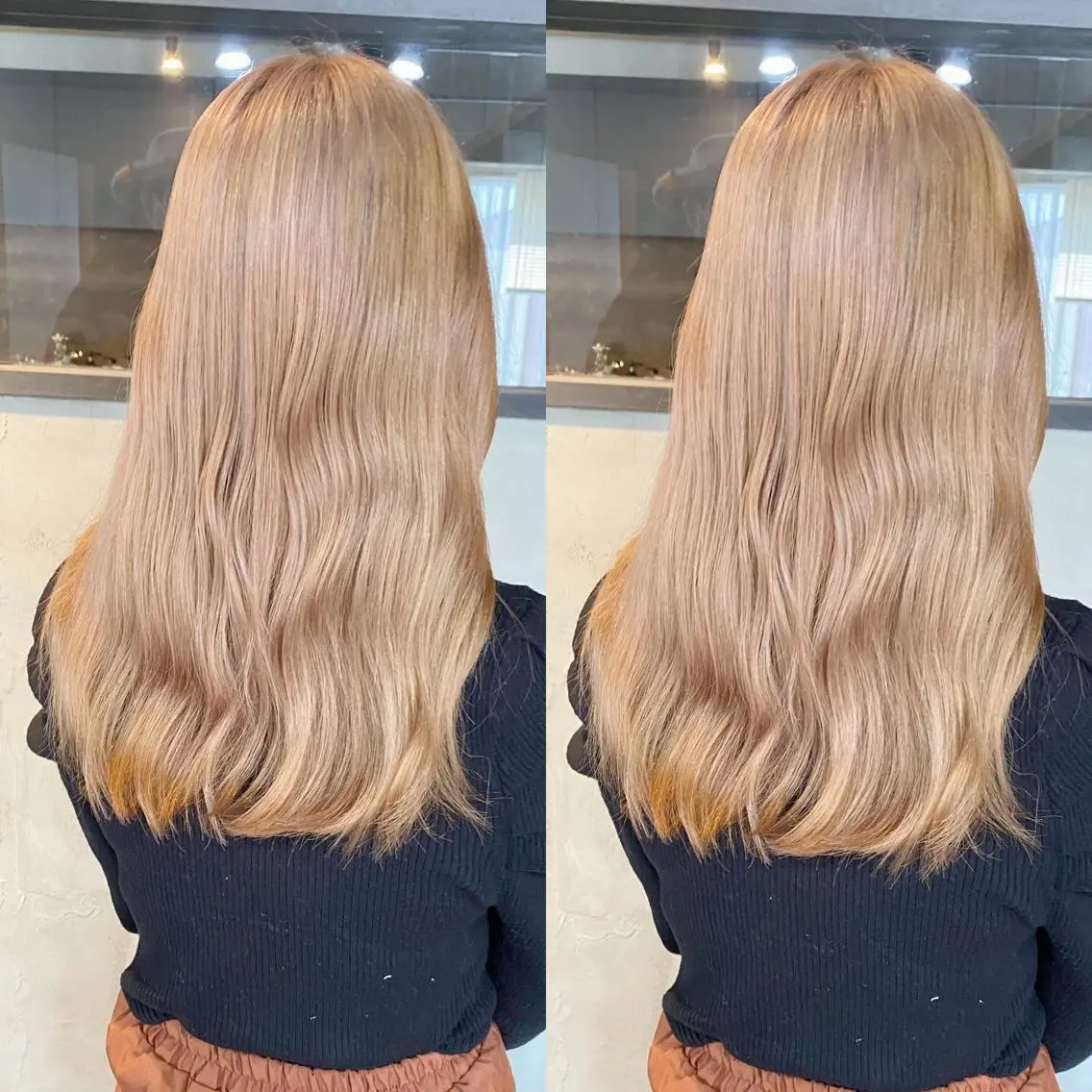 セミロング カラー ヘアカラー yoriダブルカラー 代表すがわらのヘアスタイル
