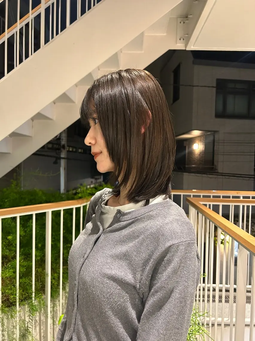 ミディアム カラー カット ヘアカラー トリートメント ラフで可愛いヘア 🐈⬛Rukaのヘアスタイル