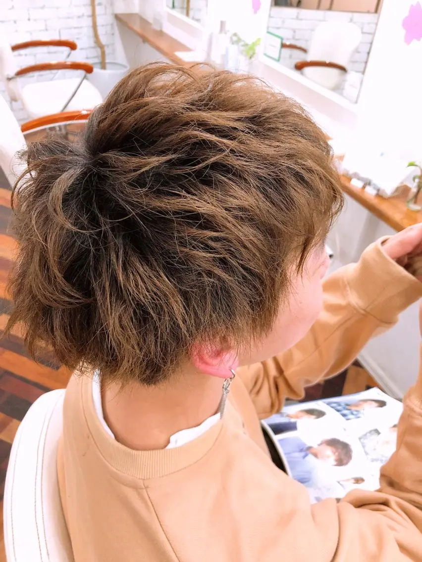 メンズヘアセットの写真