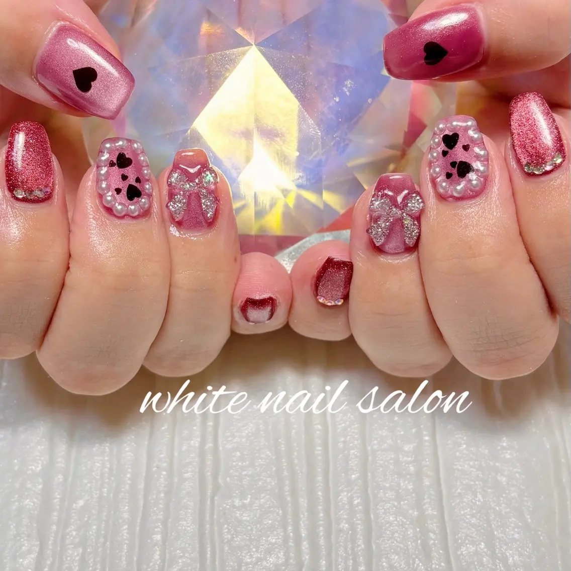 ネイル フットネイル ラメ(グリッター) ハンドネイル white nail salonのネイルデザイン