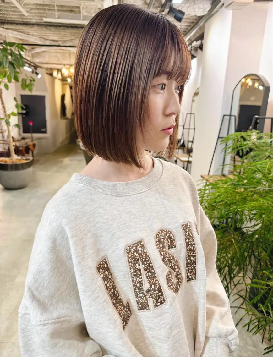 ミディアム ボブ 小野田 航己のヘアスタイル