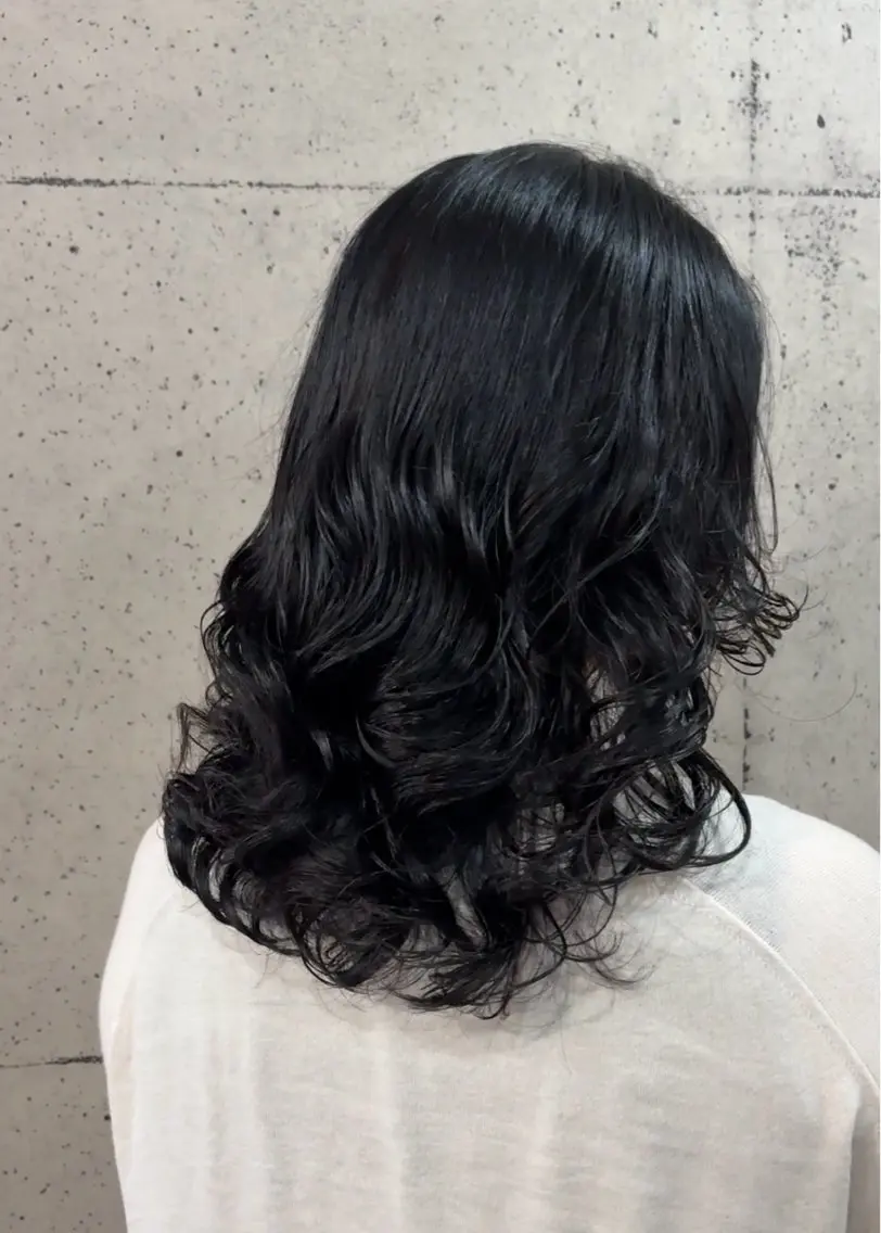 セミロング パーマ セミロングパーマ デジタルパーマ 大澤 直也のヘアスタイル